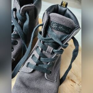 Dr. Martens Black and Gray Casual Boots